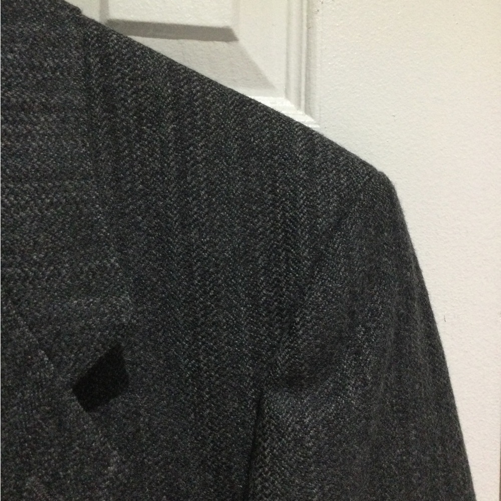 100% Pure Virgin Vintage Wool Gray Sport Coat - Picture 5 of 6